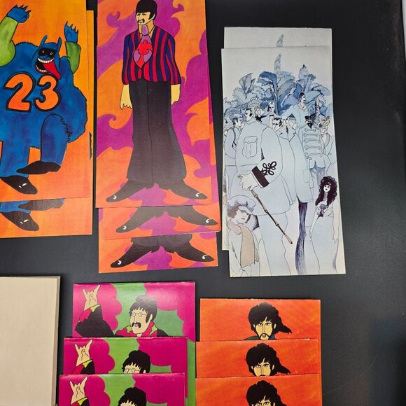 Vintage 1968 The Beatles Yellow Submarine Card Stationary With Box 15/18 DH1368 - Picture 5 of 11